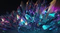 A vibrant collection of colorful crystals up close. Generative ai Royalty Free Stock Photo