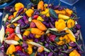 Vibrant Collection of Colorful Peppers in Assorted Container Royalty Free Stock Photo