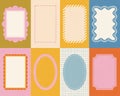 Colorful Retro Frame Collection Royalty Free Stock Photo