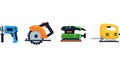 Flat Design Power Tools Set Icons Royalty Free Stock Photo