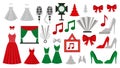 Festive Gala and Performance Vector Elements Set Royalty Free Stock Photo