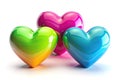 A Vibrant Collection of HeartShaped Objects Stunning 3D Rendering in TiltShift Style for Design Inspiration Royalty Free Stock Photo