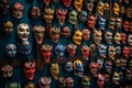 Vibrant Collection of Peking Opera Masks Royalty Free Stock Photo