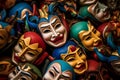 Vibrant Collection of Peking Opera Masks Royalty Free Stock Photo