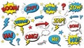 Comic Book Style Speech Bubbles and Sound Effects Collection Royalty Free Stock Photo