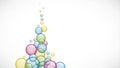Colorful Bubbles Ascending on a White Background Royalty Free Stock Photo