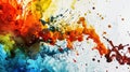Vibrant collision of colored inks in water Royalty Free Stock Photo