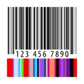 Vibrant Color Accent Barcode Concept.