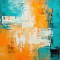 Vibrant Color Blocks: Abstract Painting In Number 17a Style