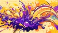Vibrant Color Explosion on Abstract Graffiti Background Royalty Free Stock Photo