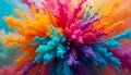 Vibrant Color Explosion: A Dynamic, Joyful Abstract Artwork