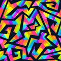 Vibrant color maze seamless texture