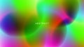 Vibrant color round shapes. Abstract bright blurred banner with vivid gradients.