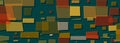 Vibrant color seamless pattern with irregular geometric rectangle shapes.