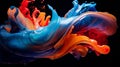 Vibrant Color Vortex: A Dynamic Swirl of Abstract Paint