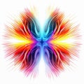 Vibrant Colored Butterfly In Abstract Energy Explosion Style