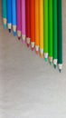 Vibrant Colored Pencils Arranged in Gradient Royalty Free Stock Photo