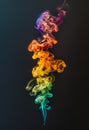 Vibrant Colored Smoke on Black Background