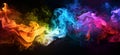 Vibrant Colored Smoke Waves on Black Background Royalty Free Stock Photo