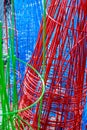 Vibrant colored tomato cages for gardens