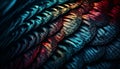 Vibrant colored wool stack creates textured backdrop generated by AI Royalty Free Stock Photo