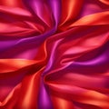 Vibrant and colorful abstract fashion background made of folded cloth, wavy ribbons and soft angles Royalty Free Stock Photo