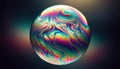 Psychedelic Swirl Sphere, AI Generated