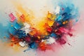 Vibrant Colorful Abstract Paint Explosion on White Royalty Free Stock Photo