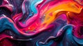 Vibrant and colorful abstract paint swirl design with pink, blue, orange, and purple tones creating a mesmerizing and dynamic