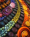 Colorful Artistic Display of Vibrant Patterns