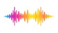 Vibrant Colorful Audio Waveform. Dynamic Sound Spectrum Visualization, vector design Generative AI Royalty Free Stock Photo