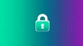 Vibrant and colorful background with secure lock icon, representing digital safety protection Royalty Free Stock Photo