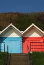 Vibrant colorful beach huts Royalty Free Stock Photo