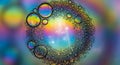 Colorful bubbles abstract iridescent pattern Royalty Free Stock Photo