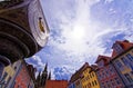 Vibrant, colorful downtown landscapes of Ansbach