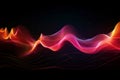 Vibrant Colorful dynamic sound wave. Generate Ai