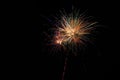 Vibrant and colorful fireworks display against the night sky Royalty Free Stock Photo