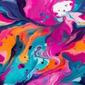 Vibrant And Colorful Fluid Formations: A Psychedelic Illustration Royalty Free Stock Photo