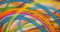 Colorful curved lines abstract background Royalty Free Stock Photo