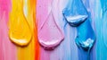 Vibrant Colorful Paint Drops Abstract Art Background Royalty Free Stock Photo