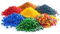 Vibrant Colorful Polymer Masterbatch Granules A Comprehensive Visual Guide to Plastic Raw Materials for Manufacturing Royalty Free Stock Photo