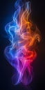 Vibrant Colorful Smoke on Black Background