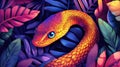 Vibrant and Colorful Snake Illustrations - High-Resolution Artistic Renderings Perfect for Creative and Educational Royalty Free Stock Photo