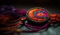 Vibrant colors adorn homemade Indian jewelry, showcasing indigenous creativity and elegance generated by AI