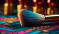 Vibrant colors and creativity make this make up artist collection shine generated by AI