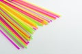 Vibrant colors drinking straws plastic type Royalty Free Stock Photo