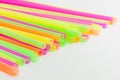 Vibrant colors drinking straws plastic type Royalty Free Stock Photo