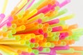 Vibrant colors drinking straws plastic type Royalty Free Stock Photo