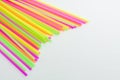 Vibrant colors drinking straws plastic type Royalty Free Stock Photo