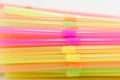 Vibrant colors drinking straws plastic type Royalty Free Stock Photo